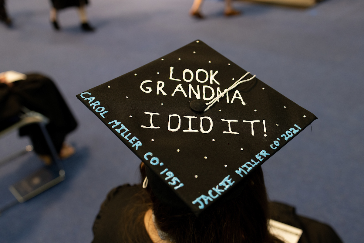 Interior design graduate receives diploma 70 years after her grandma |  University of Wisconsin - Stout