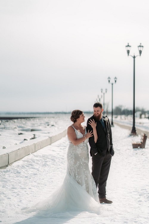 Photo of Brianne and Mitch near Lake Superior 
