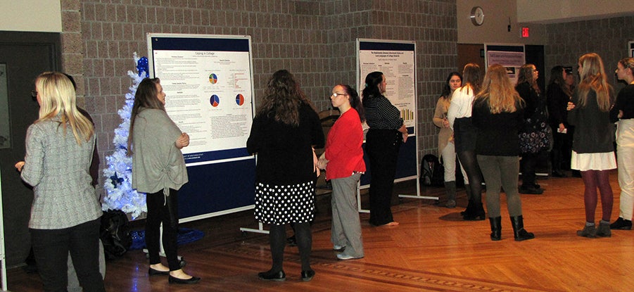 Research Day in the College of Education, Hospitality, Health and Human Sciences featured a variety of student posters.