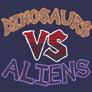 Dinosaurs vs. Aliens game logo