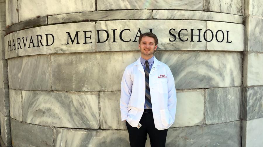 Trever Koester, a UW-Stout graduate in applied science, is a first-year student at Harvard Medical School in Boston.
