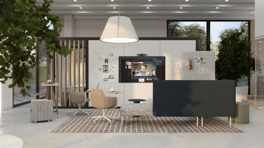 Flexible meeting space rendering