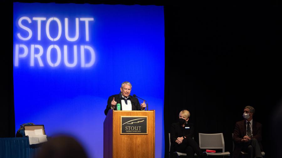 Thompson thanked the more than 300 faculty and staff for their dedication to students and the state.