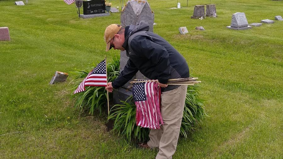 Veterans Club member Brody Klund