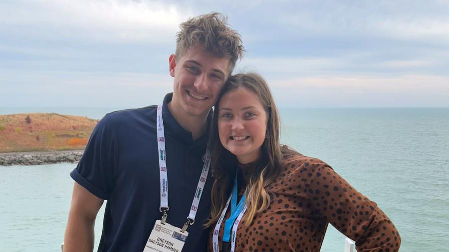 UW-Stout packaging students Greyson Hammer and Anna Kent were on winning teams during the Amazing Race at the international Pack Expo in Chicago.