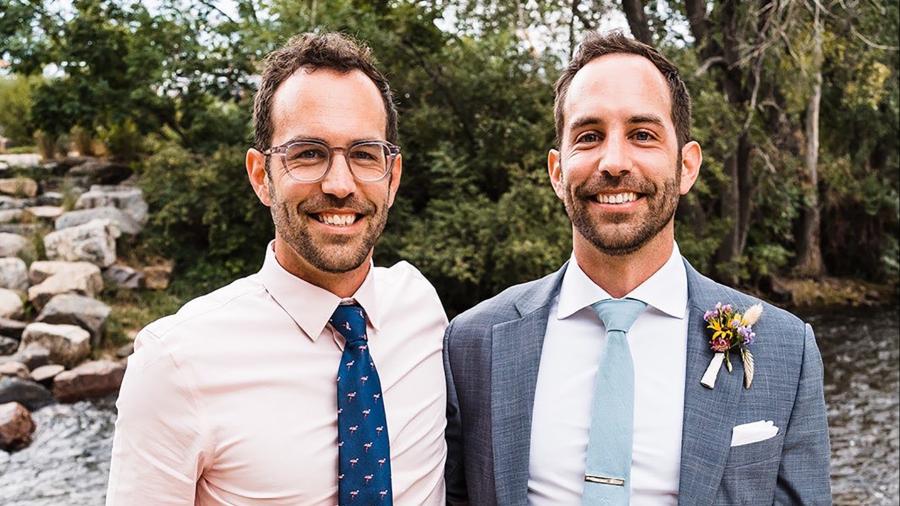 Study co-authors are UW-Stout’s Vincent Wheeler, engineering professor, left, and his twin brother, Lance, who works at the National Renewable Energy Laboratory.