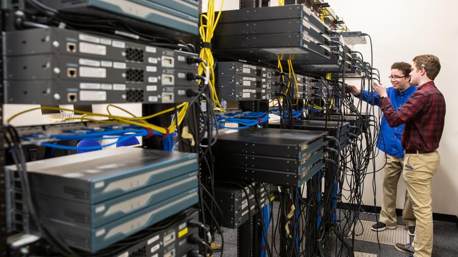 Labs are a major part of UW-Stout's cybersecurity program.