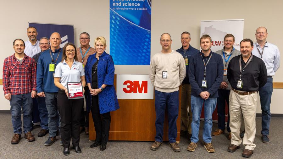 UW-Stout alumni who work at 3M Menomonie attended the award presentation.