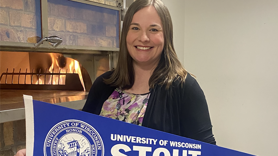 Larson, who has maintained strong ties with UW-Stout, oversaw a renovation of the kitchen in the family and consumer sciences program at Amery.