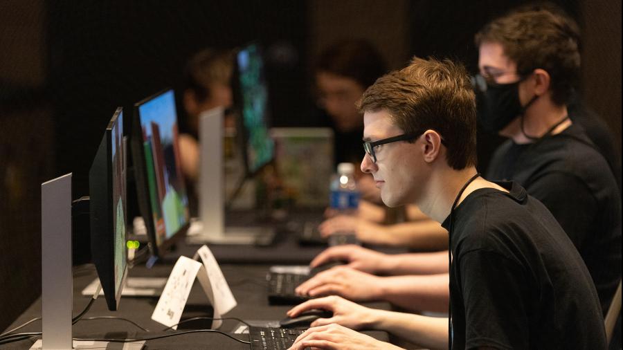 Students try out games created by game design and development majors.