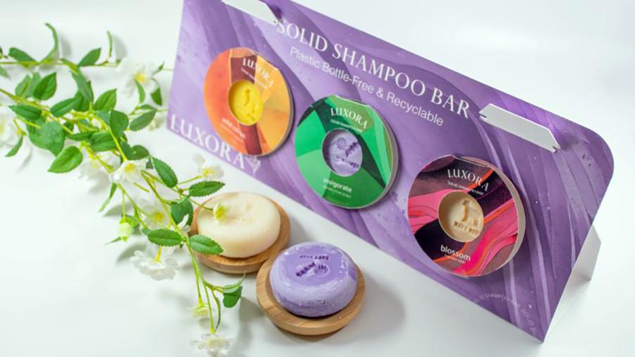 Shampoo made from a bar and packaged in sustainable paperboard earned a UW-Stout team third place nationally in the PPA competition.