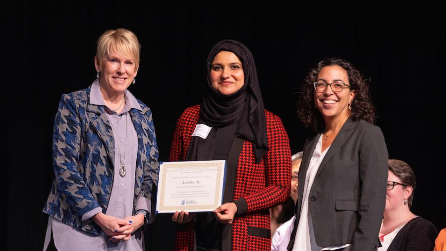 Food science graduate Areeba Ali at Research Day