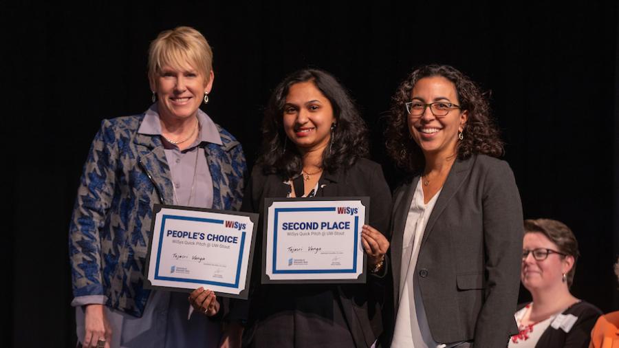 Food science graduate Tejasri Vanga, WISYS Quick Pitch