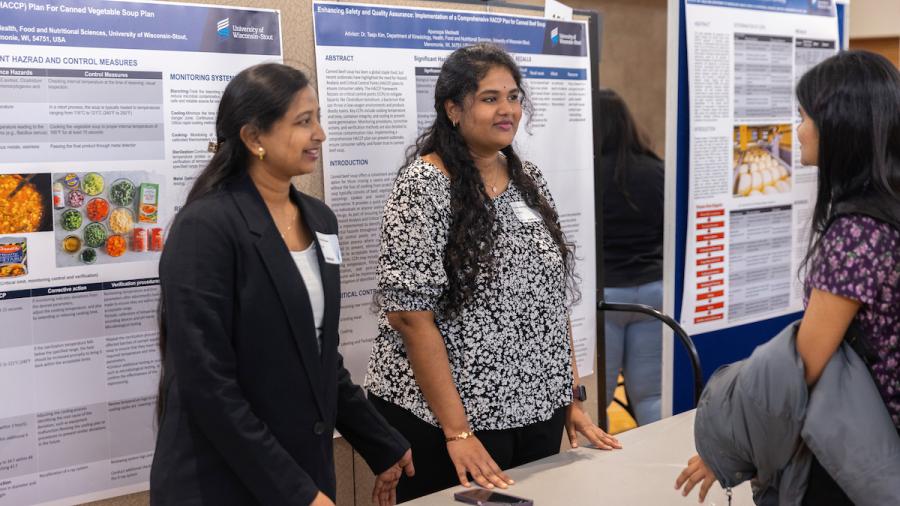 Food science students present HACCP posters on Research Day