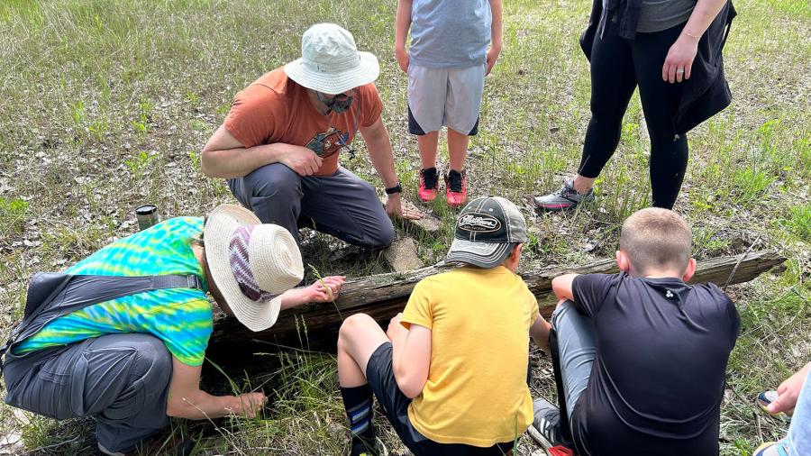 Science Exploration Day, grassland bugs and critters with Keith Gilland and Julia Chapman