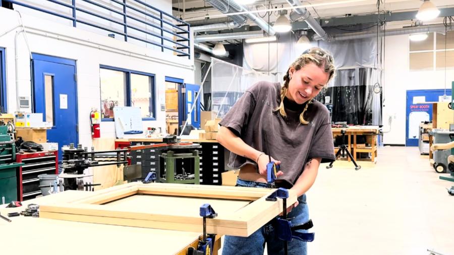 Amelia Dobbratz in the Process Lab