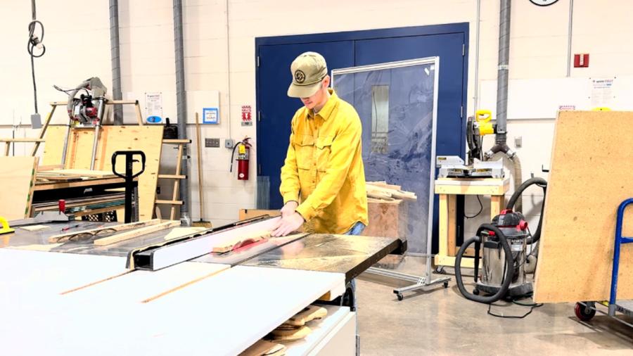 Ethan Romo in the Process Lab