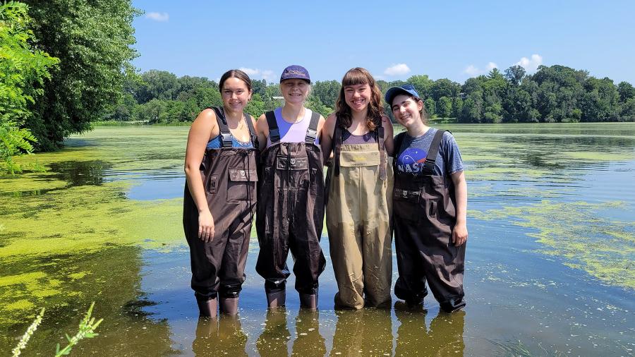 LAKES students Olivia Franklin, Lara Erickson, Jennifer Kahn and Maya Hoffman