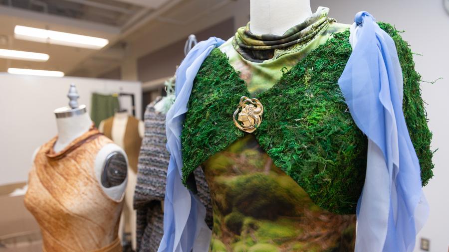 Mossy Overgrowth, right, is one of seven looks that Cermin will present as a featured designer at Omaha Fashion Week.