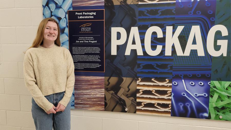 Packaging student Elaina Marxen