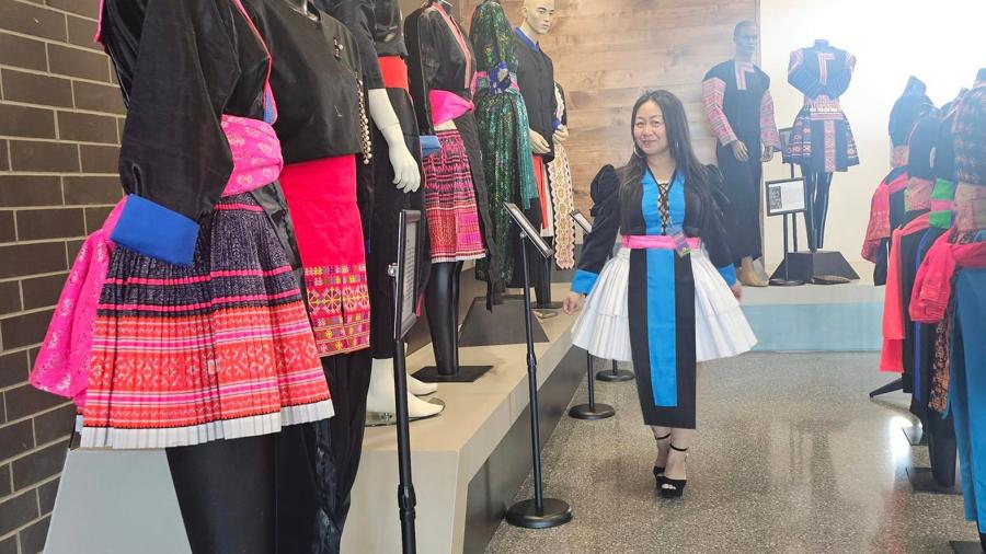A Hmong clothing exhibit