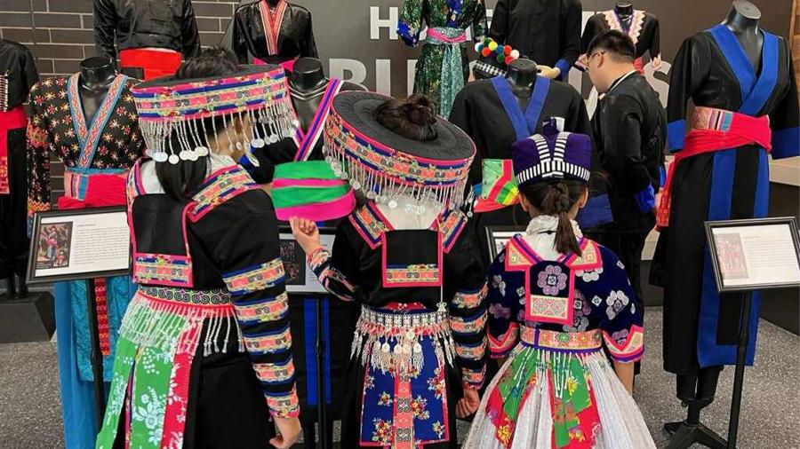 A Hmong clothing exhibit