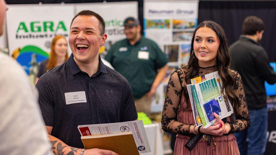 Students and recruiters made connections at the Construction Career Fair on Feb. 26, 2025, at UW-Stout.