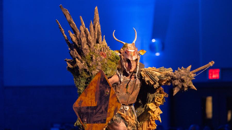 "Forest of Knives" was the scholarship winner in the Fashion Without Fabric show