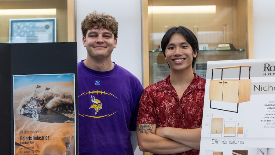 Students gather at an involvement fair