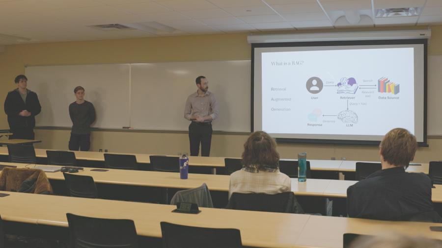 A student presentation of a Retrieval Augmented Generation model