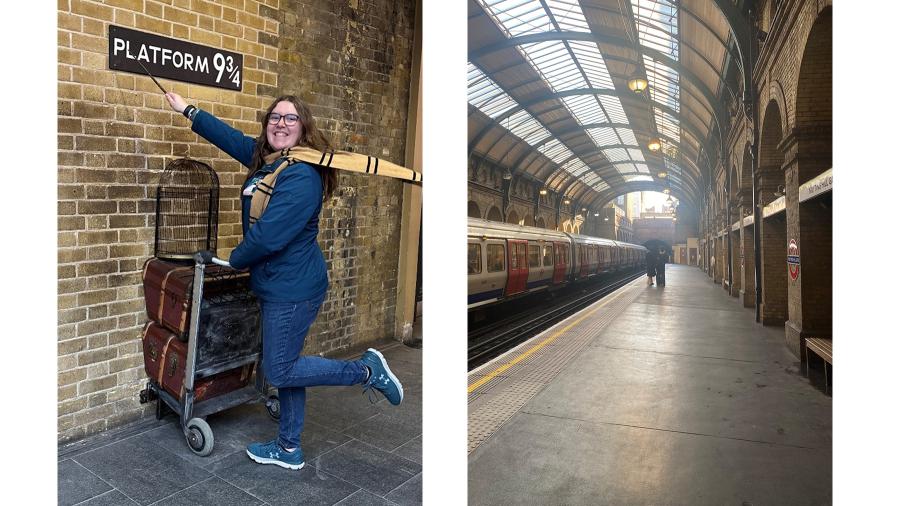 Side-by-side photos of London Underground Tube stations