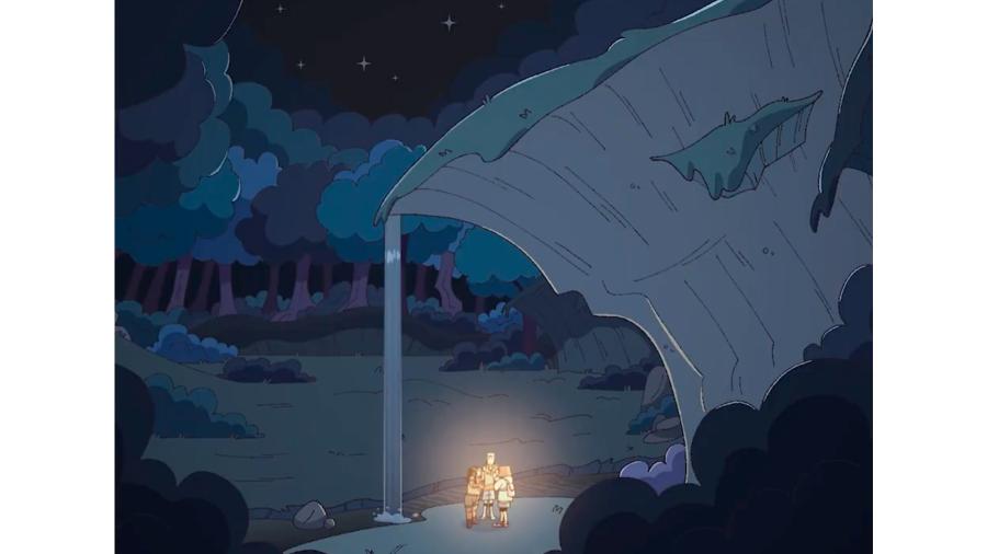 Badge of the Dead still of three girl scouts under a waterfall