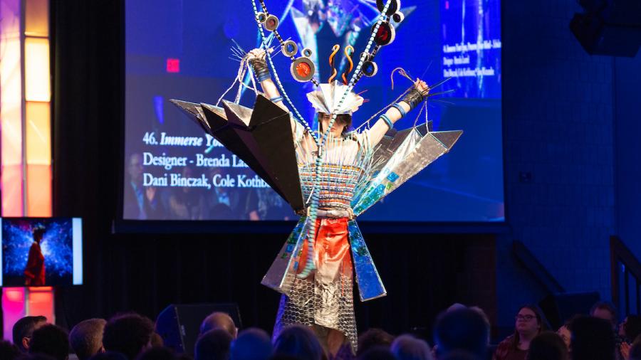 Immerse Your Eyes, Preserve Your Mind sculptural fashion design