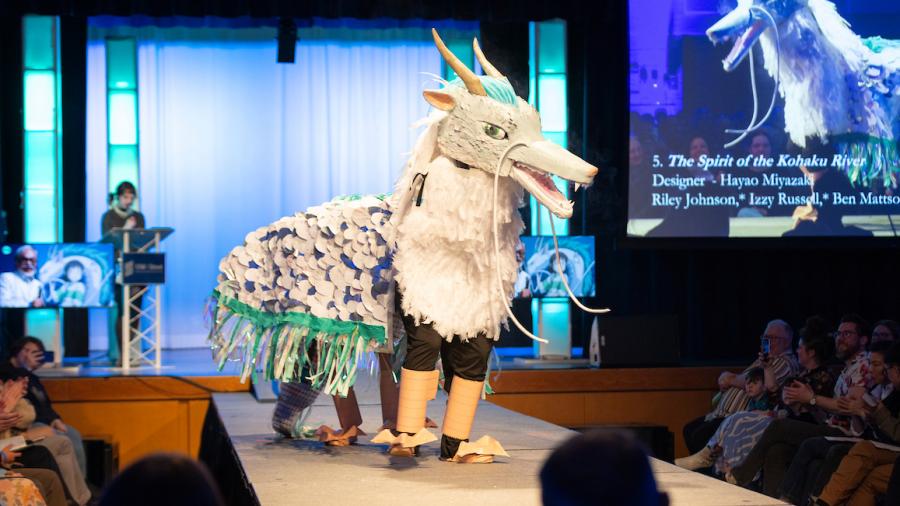 The Spirit of the Kohaku River sculptural fashion design