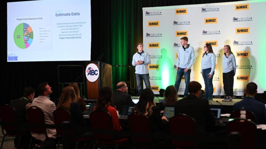 ABC Construction competition team presenting to judges