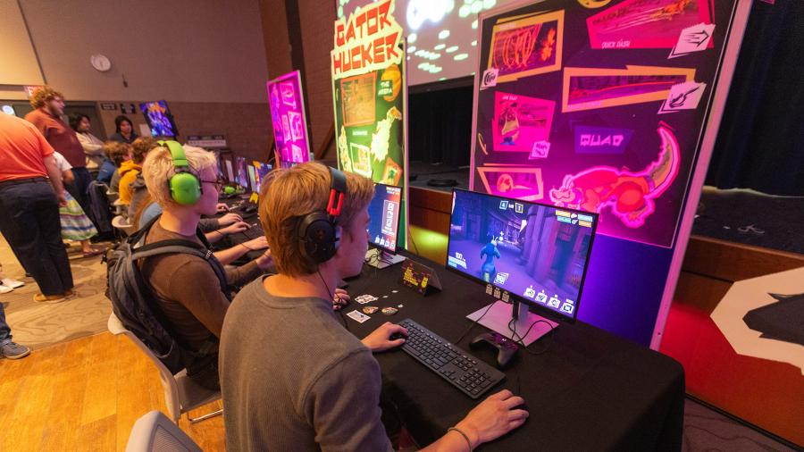 People play video game
