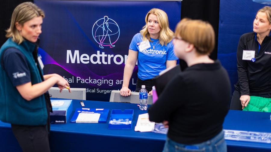Students meet with recruiters at the biannual Career Conference