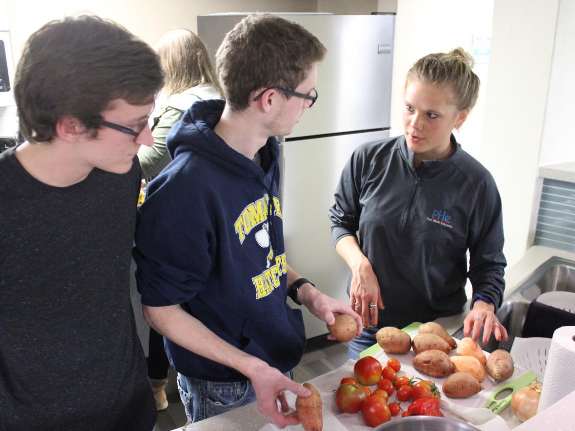 Students in Kitchen