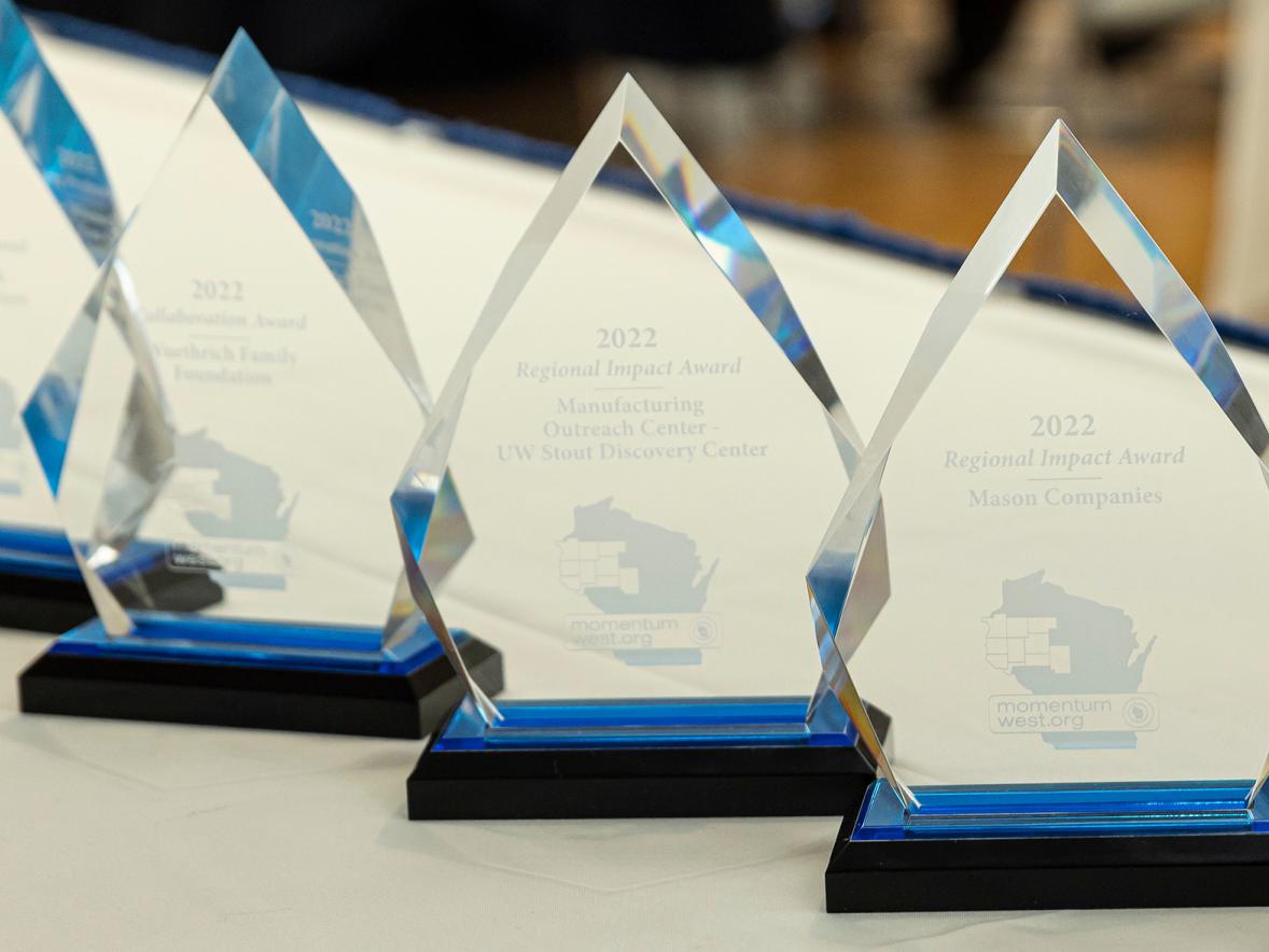 The Momentum West Regional Impact Award recognizes the efforts of UW-Stout’s Manufacturing Outreach Center to support business and industry in the region.