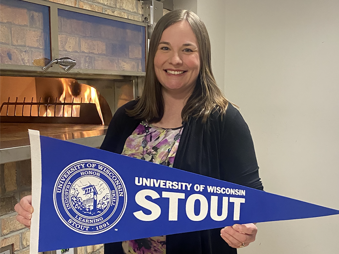 Larson, who has maintained strong ties with UW-Stout, oversaw a renovation of the kitchen in the family and consumer sciences program at Amery.