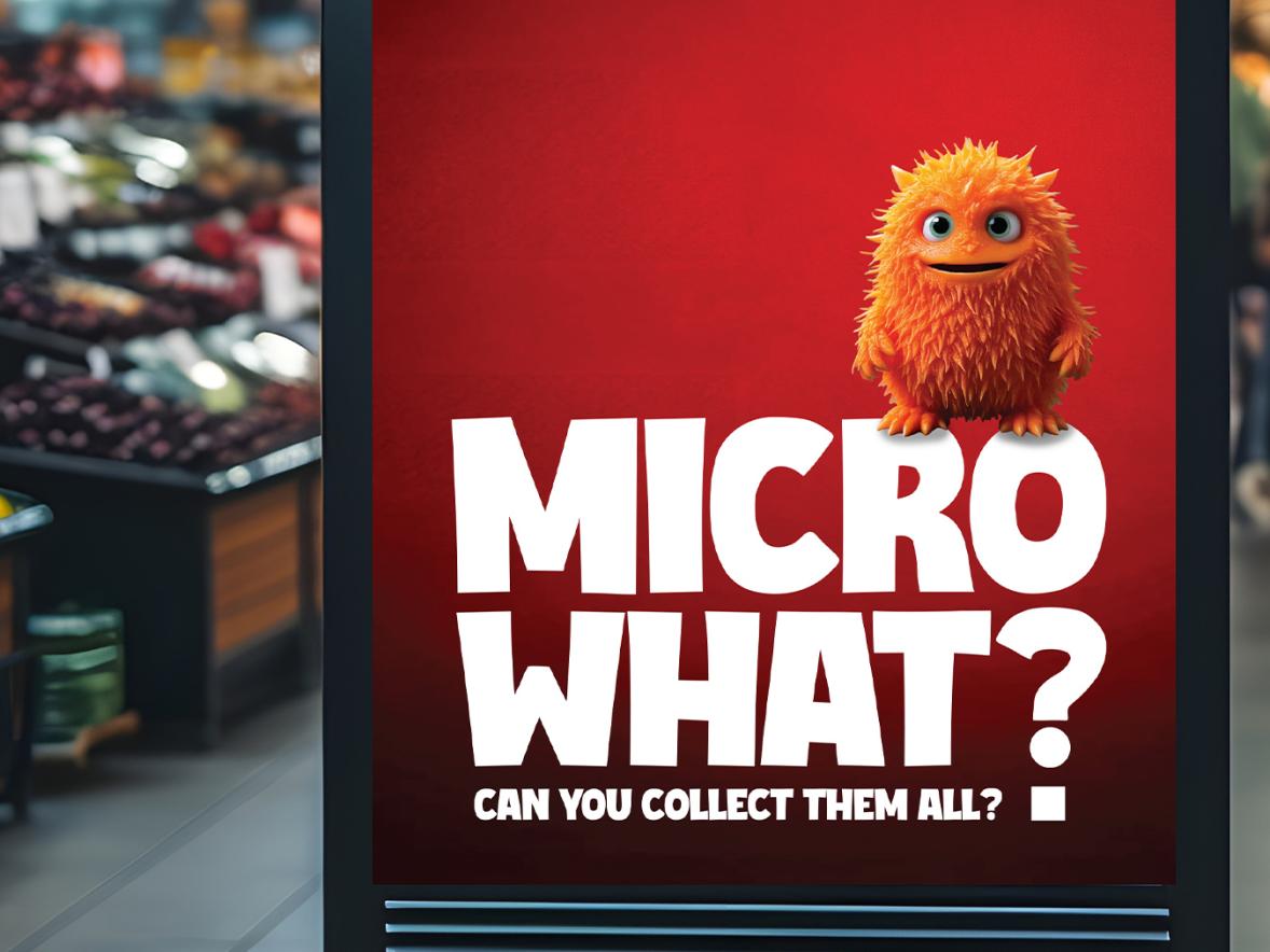 MicroWhat grocery store interior ad. By Ashley Jandro