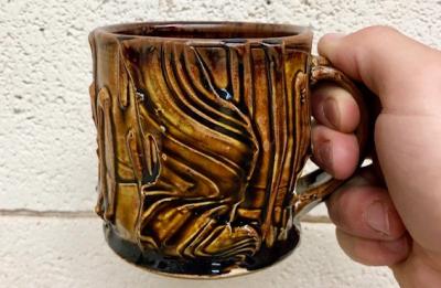 Carter Pasma's brown glazed mug.