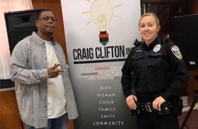 Craig Brown and a Milwaukee area police office, a Craig Clifton, Inc. community partnership.
