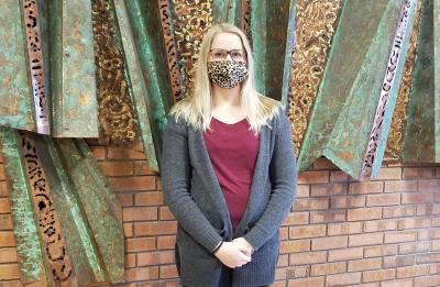 Abigail Ronnei, HDFS senior, at Heritage Hall.