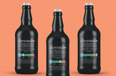 Samantha Krugel’s spicy beer concept has bilingual labeling.