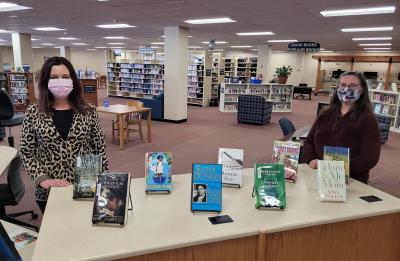 University Library staff Kate Kramschuster and Ann Vogl.