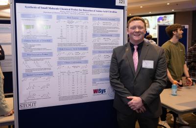 Jacob Gasner presents at Research Day.