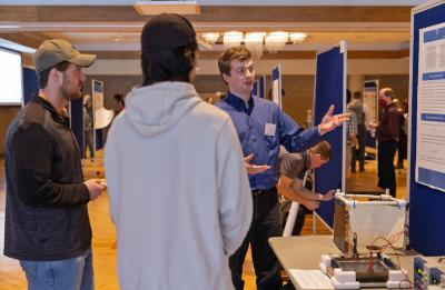 Stout Scholar Nathan Thompson presenting at Research Day 2022