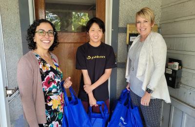 Provost Glendali Rodriguez and Chancellor Katherine Frank at Knock and Talk
