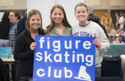 Students in figure skating club